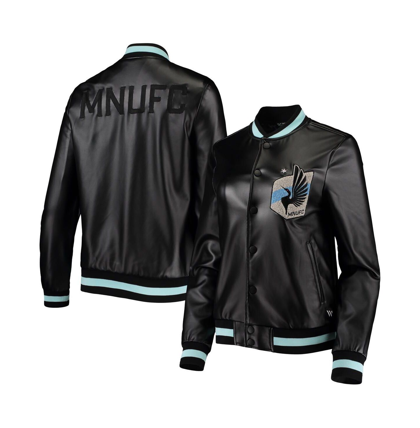 Женская куртка The Wild Collective Black Minnesota United FC Full-Snap Bomber — фото 1