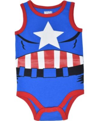 Baby Boys Marvel Spider-Man Iron Man Captain America 5 Pack Bodysuits Newborn to