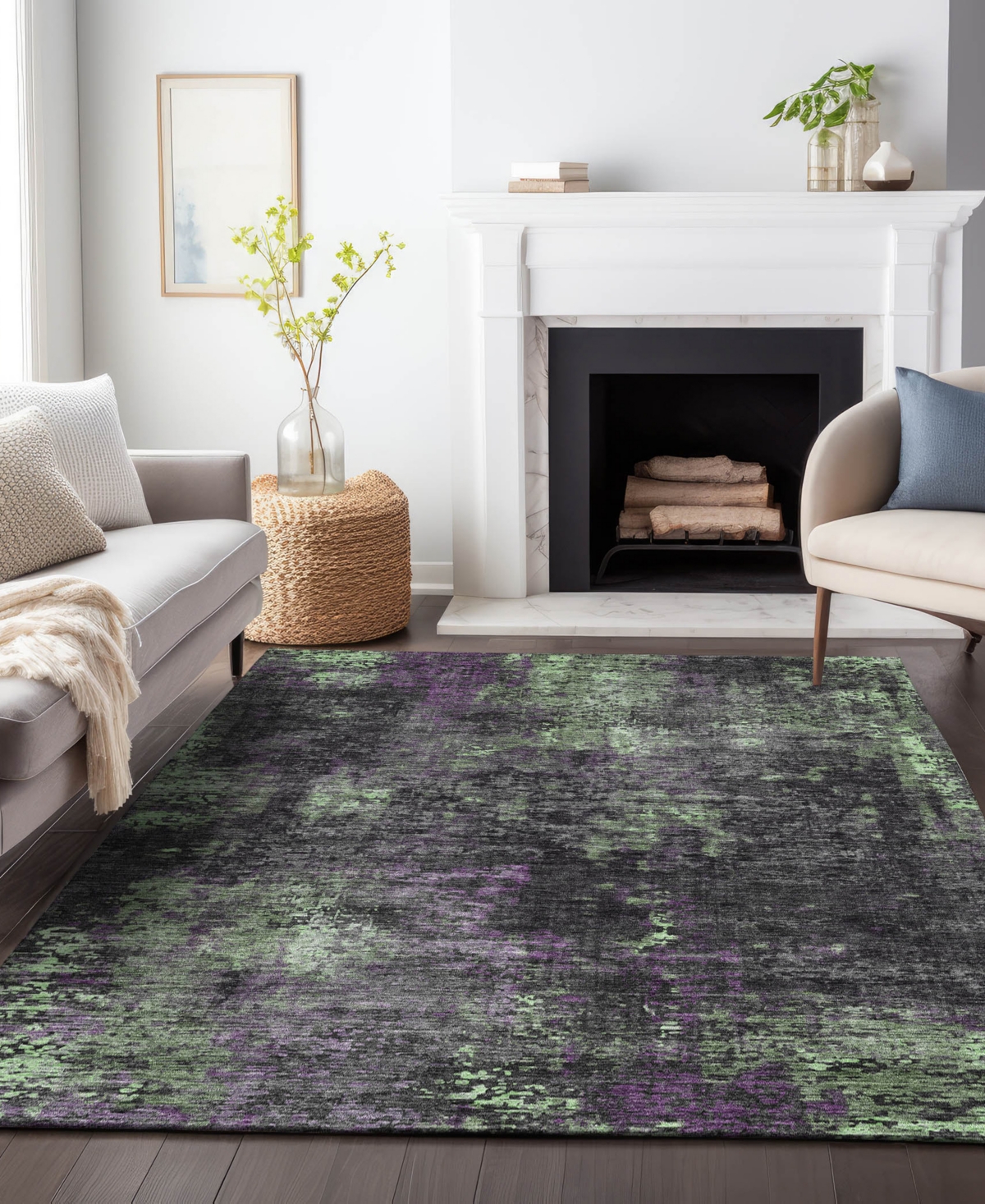 Addison Chantille Acn815 3'x5' Area Rug In Slate