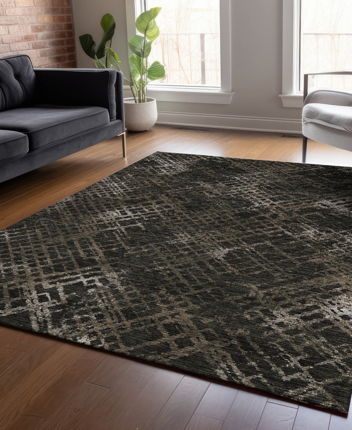 Addison Chantille Acn825 5'x7'6" Area Rug In Cocoa