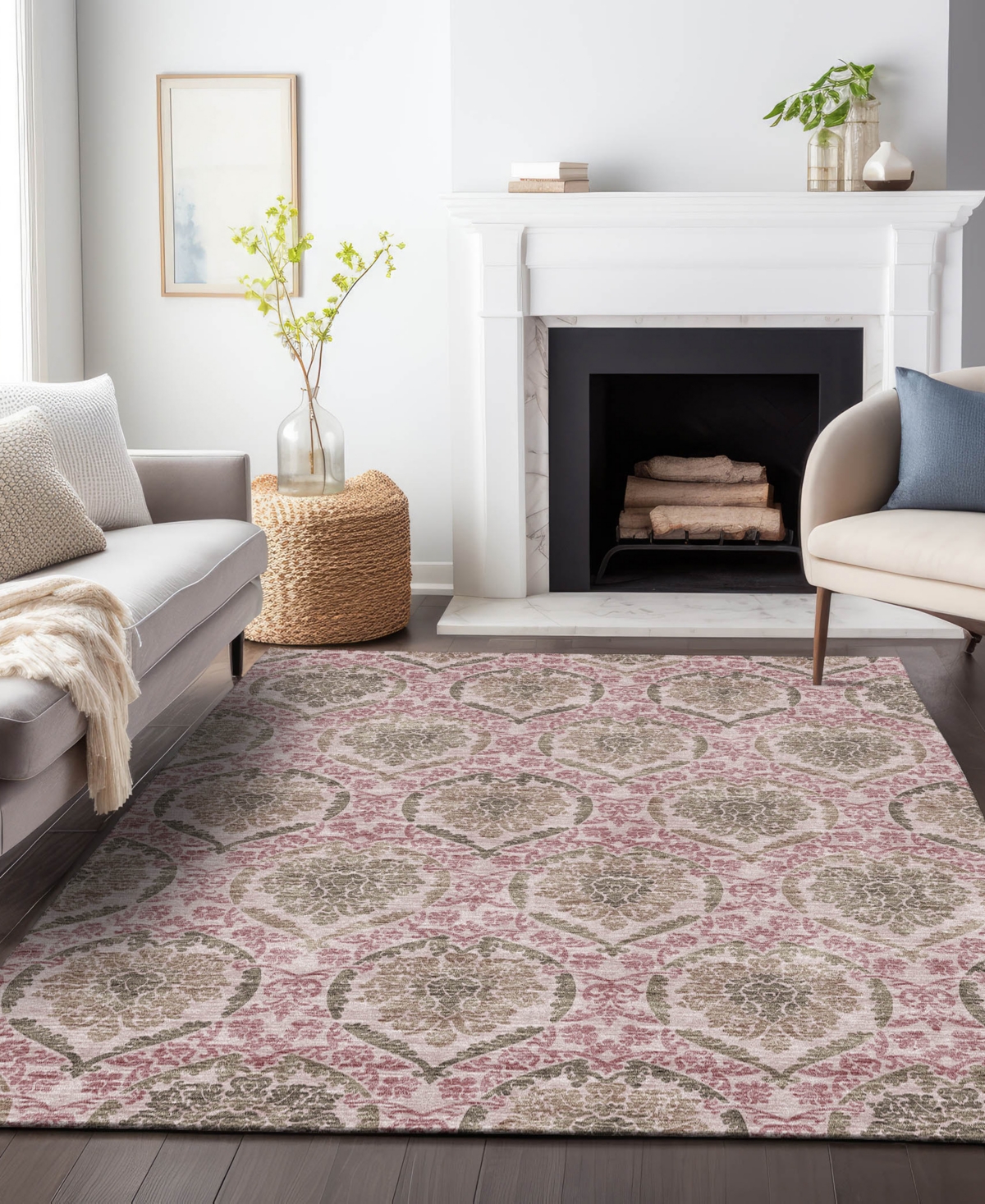 Addison Chantille Acn811 5'x7'6" Area Rug In Chocolate