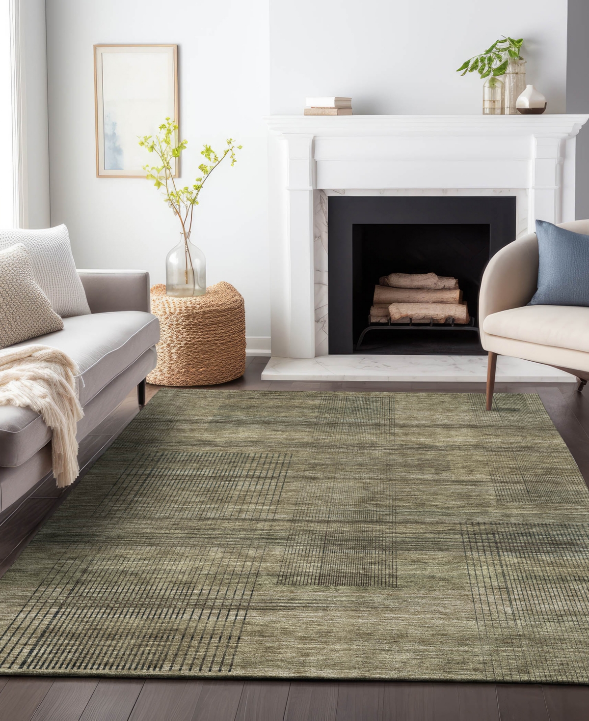 Addison Chantille Machine Washable Acn820 8'x10' Area Rug In Brown