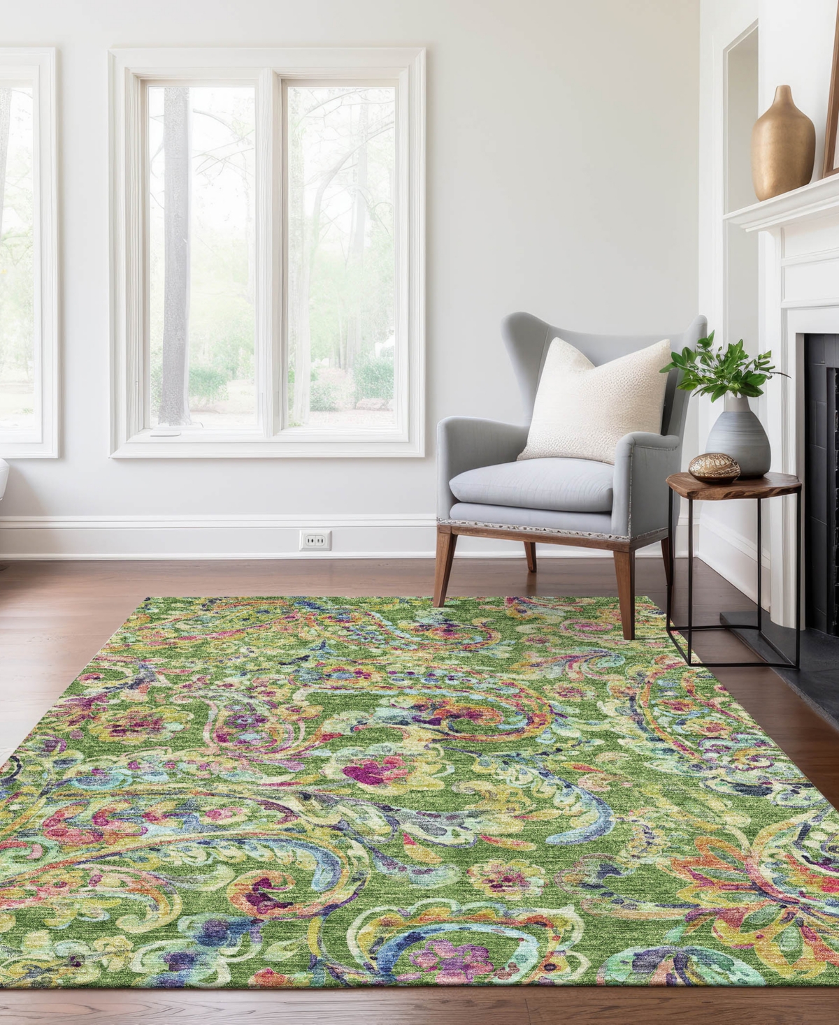Addison Chantille Acn834 9'x12' Area Rug In Ivy