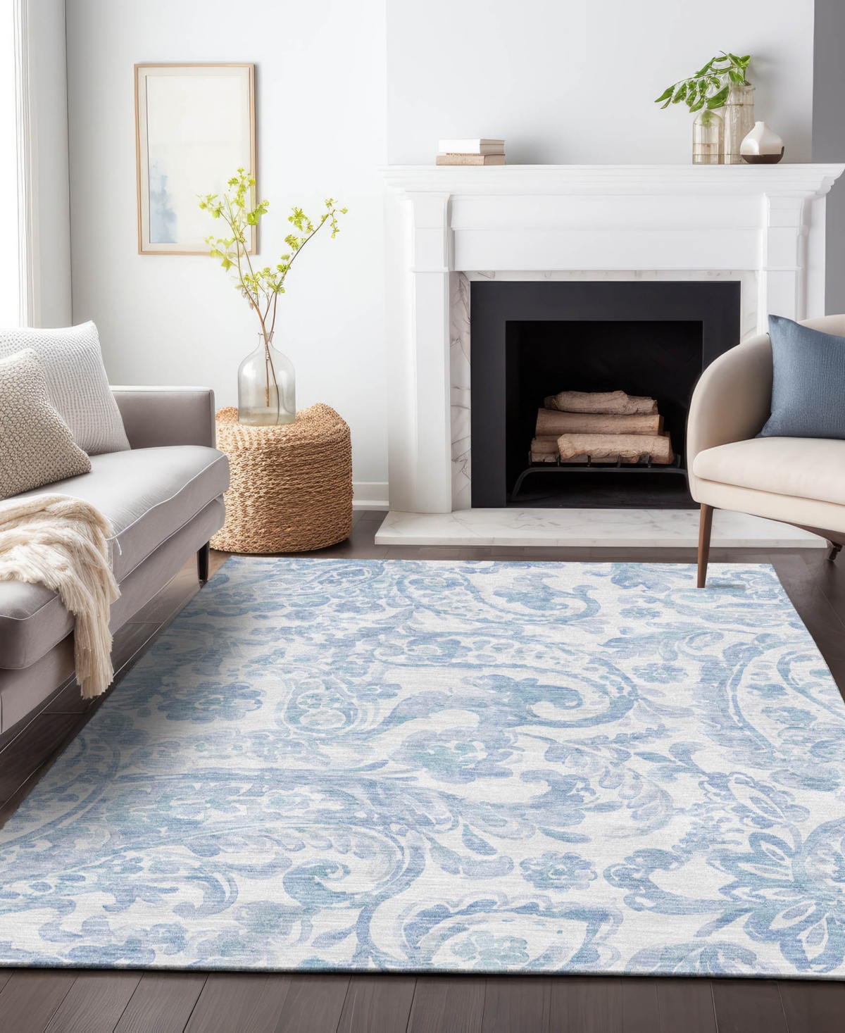 Addison Chantille Acn835 9'x12' Area Rug In Mist