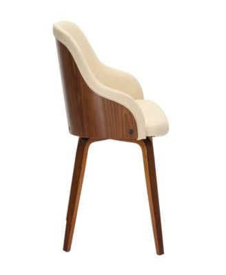 31" Wood Bacci Mid-Century Modern Dining Accent Chair