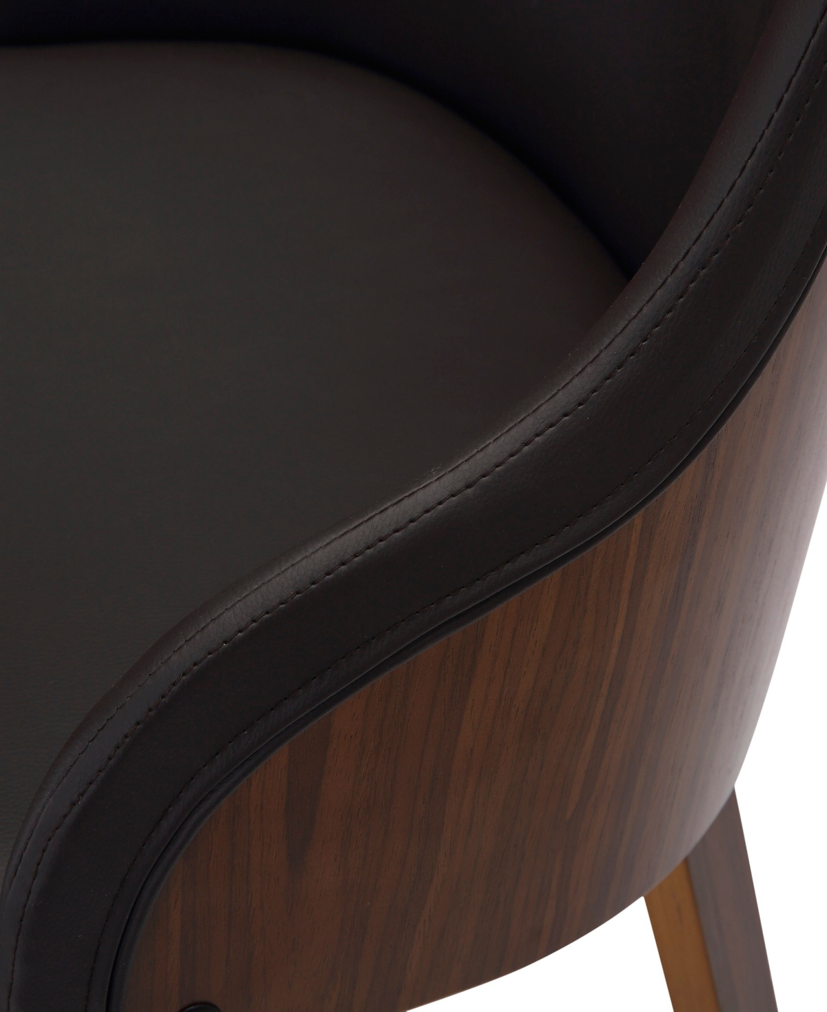 Lumisource 31" Wood Bacci Mid-century Modern Dining Accent Chair In Brown