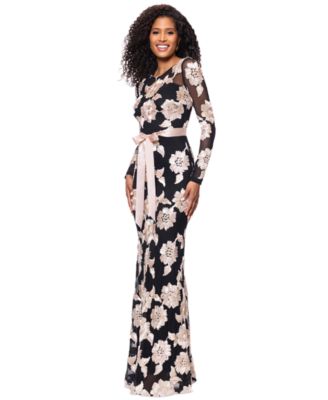 Women's Embroidered Mesh Gown