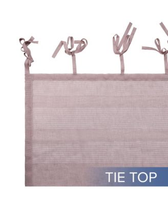 Grayson Stripe Sheer Tie Top Curtains Pair