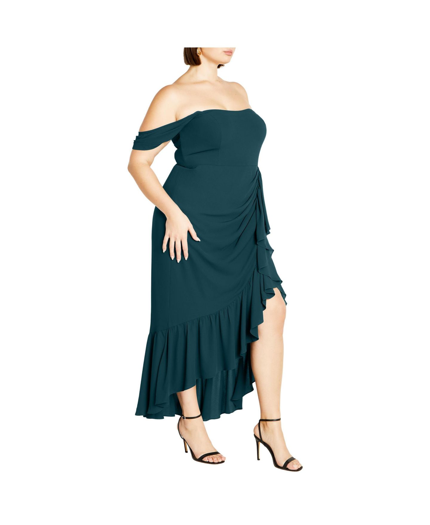 Женское платье CITY CHIC Rosabella Maxi, цвет: Изумрудный — фото 3