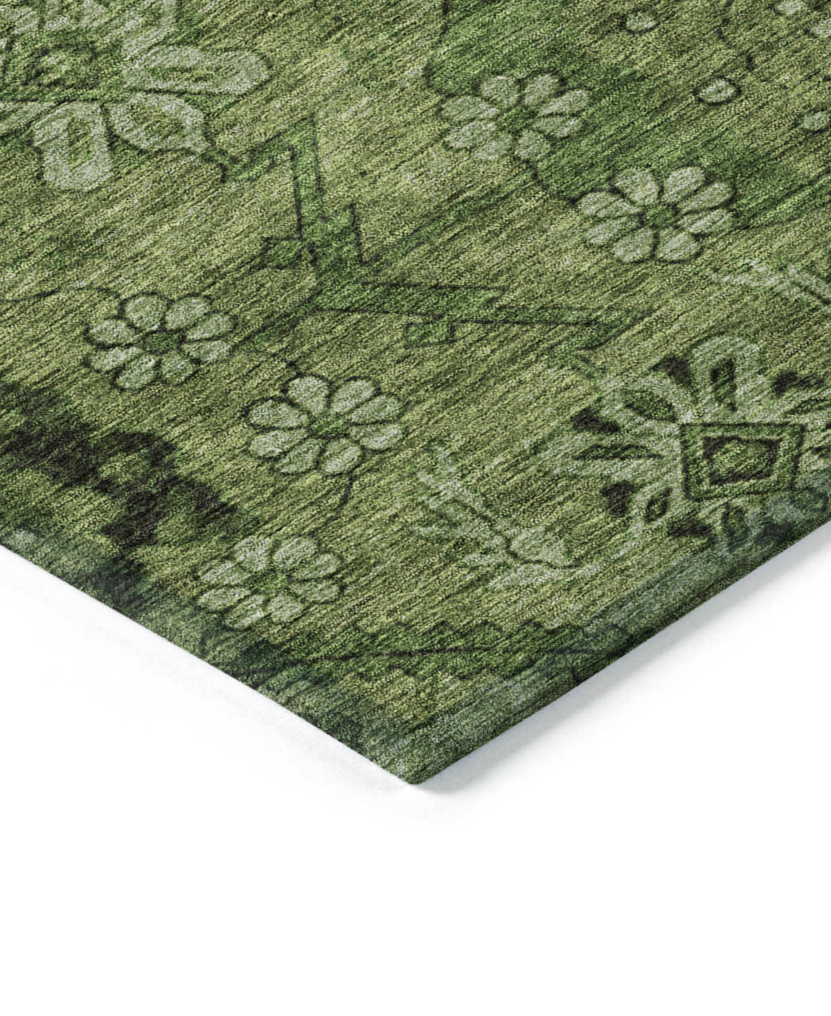 Addison Chantille Acn842 2'3"x7'6" Runner Area Rug In Olive