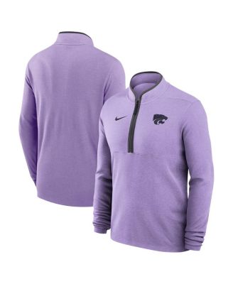 Nike - Men's Purple Kansas State Wildcats Coaches Courtside Basketball Victory Performance Quarter-zip Top