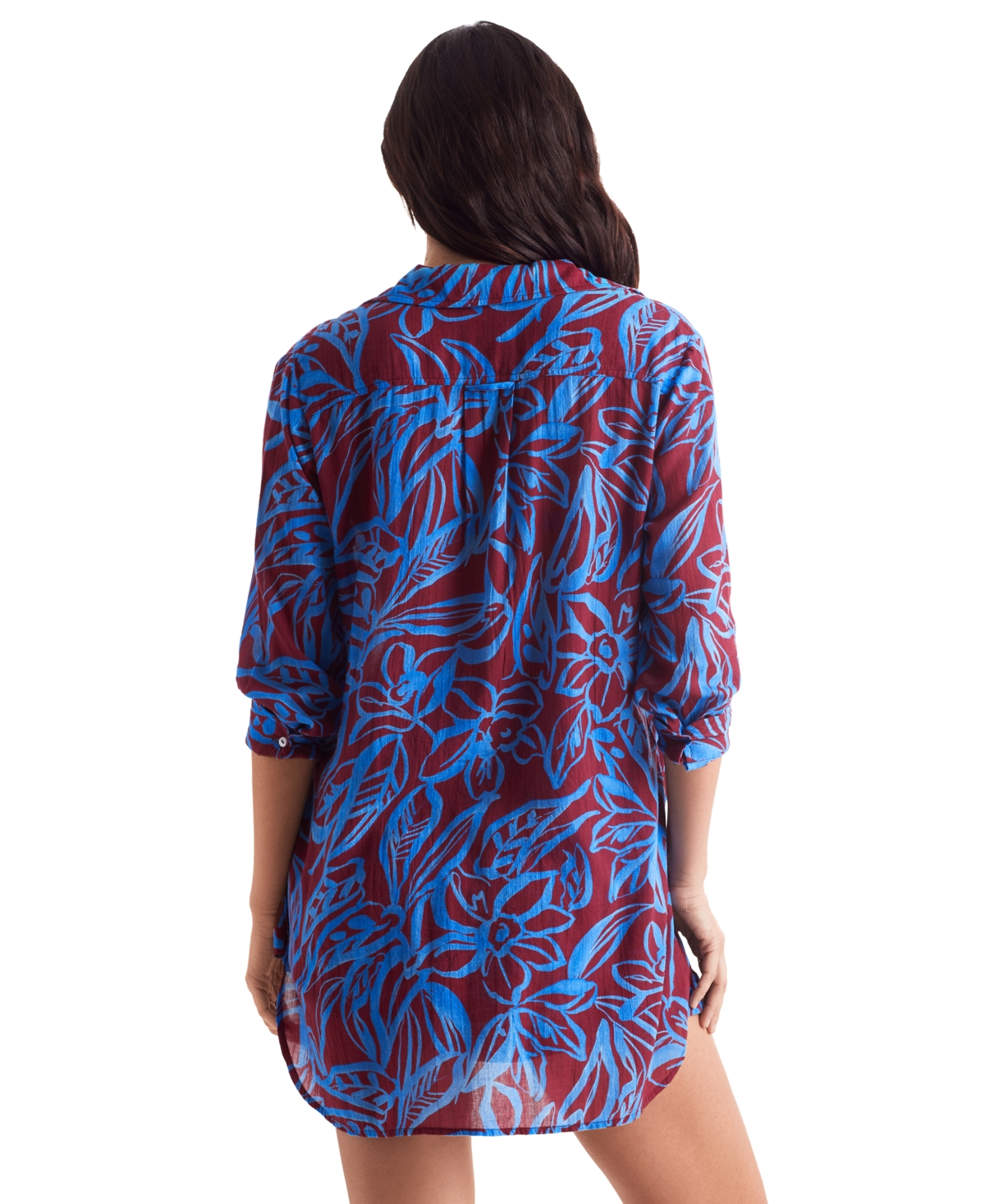 Shop Mimi Flamingo Women's Laguna Cotton Cover-up Shirt In Oasis