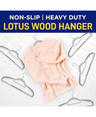 Bakken- Swiss Lifemaster Durable Non-Slip Clothes Hangers - Premium Set of 30 Sturdy Gray Plastic with Smooth 360° Swivel Hooks & Built-In Accessories Hang Coats Jackets and Expensive Garments Stress Free Hanging