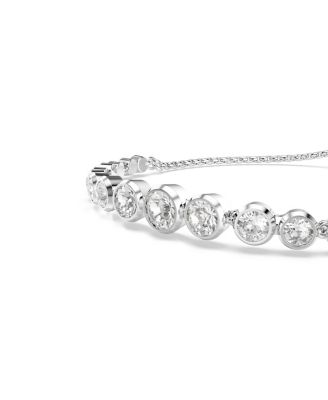 Imber White, Rhodium Plated Mixed Round Cuts Tennis Bracelet