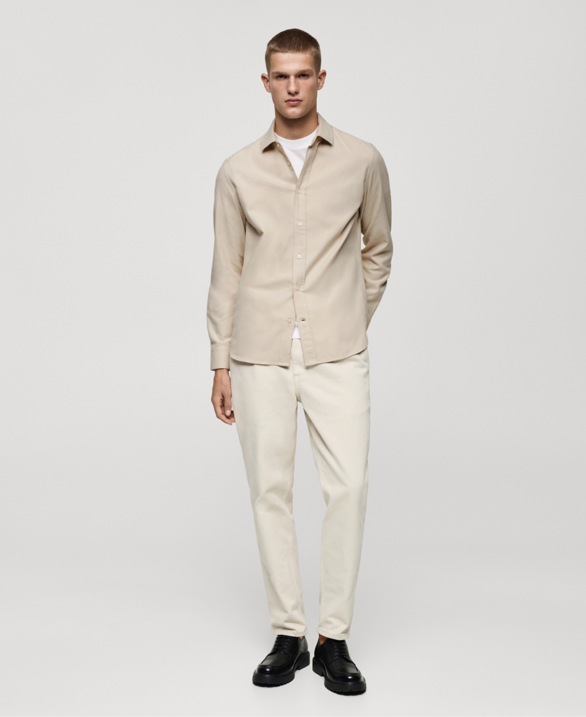 MANGO MEN'S SLIM-FIT COTTON SHIRT 