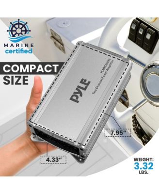 2-Channel Weather-Resistant Audio Amplifier, Compact Class D, 1000W