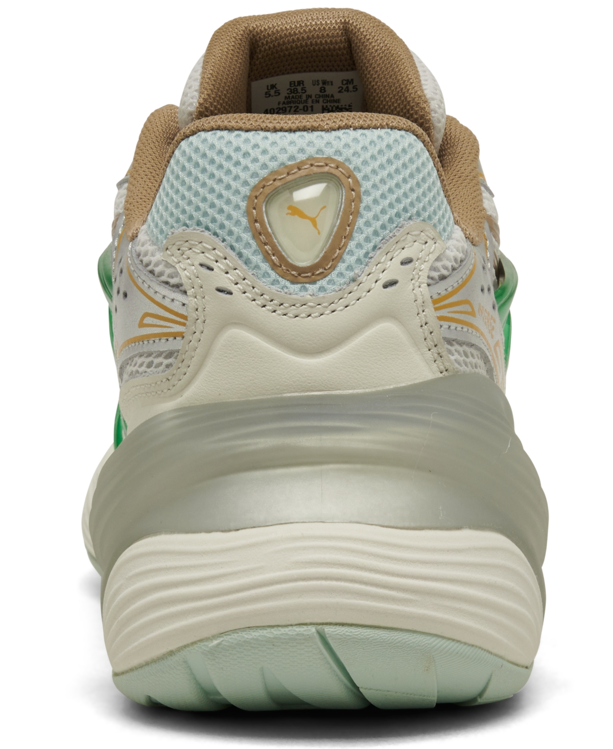 Puma Women's Inverse Shimmer Casual Sneakers From Finish Line In Warm White,archive Gold