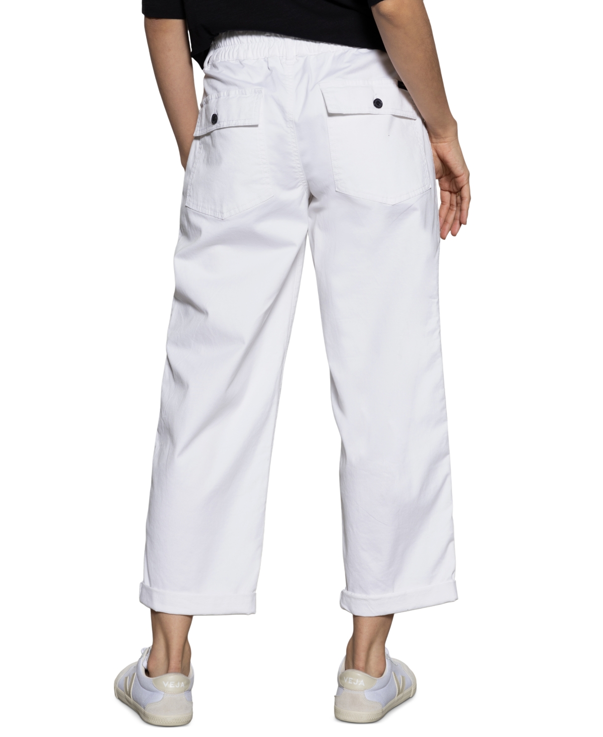 Sanctuary Women's Cuffed Cruiser Chino Pants In Bleached White