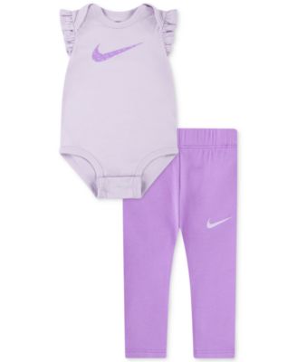 Nike - Baby Girls Swoosh Motion Bodysuit & Leggings, 2 Piece Set