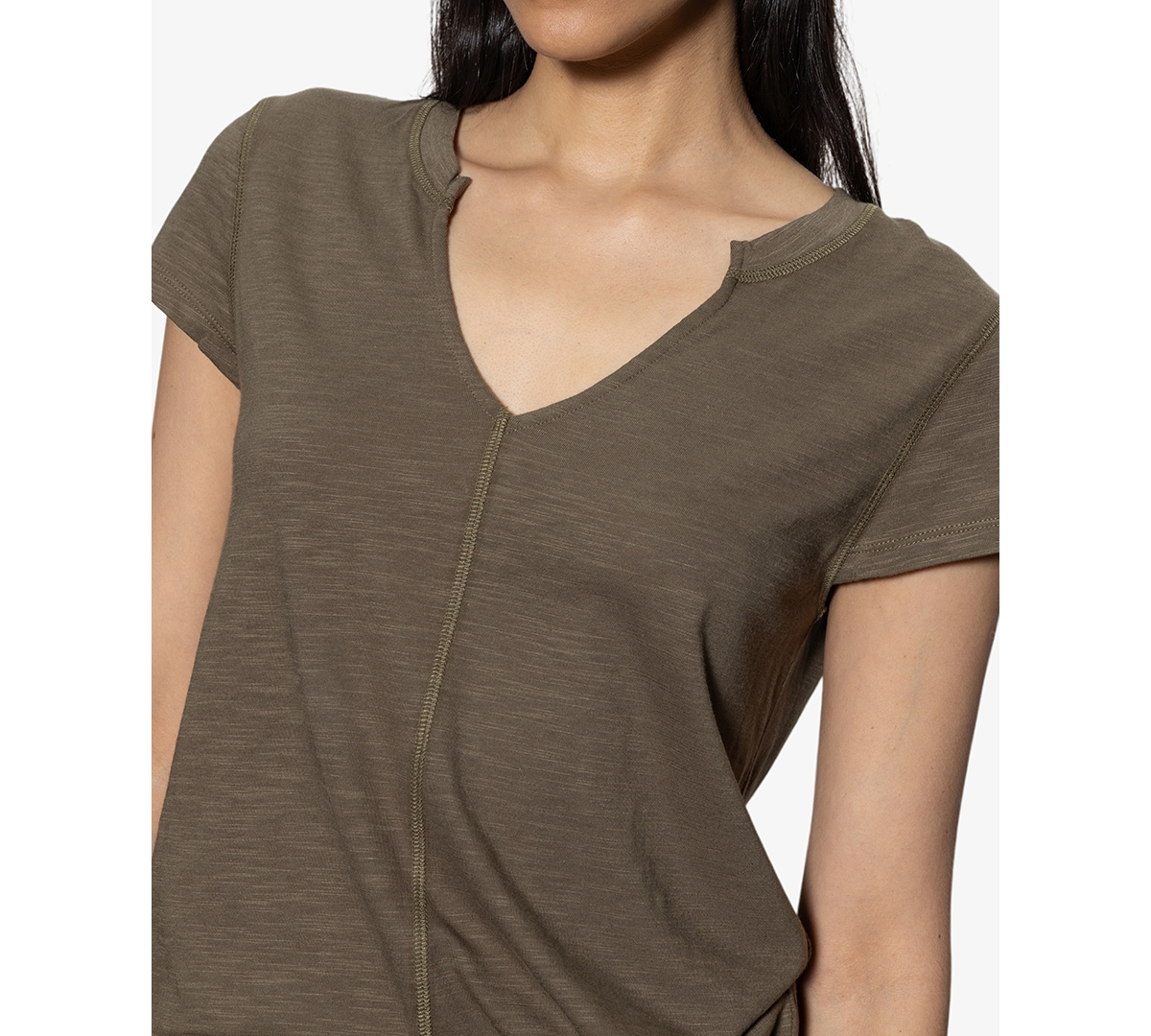 Sanctuary The New Girl Tee In Burnt Olive