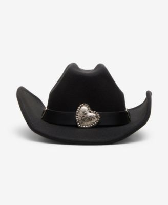 Steve Madden - Heart Buckle Cowboy Hat