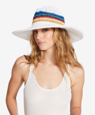 Steve Madden - Striped Straw Panama Hat