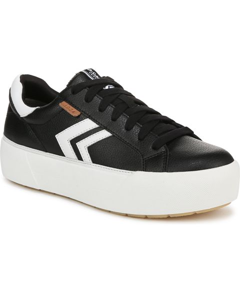 Женские кроссовки Dr. Scholl's Young And Free Lace Up Platform, цвет: Чёрный / Белый кожаный