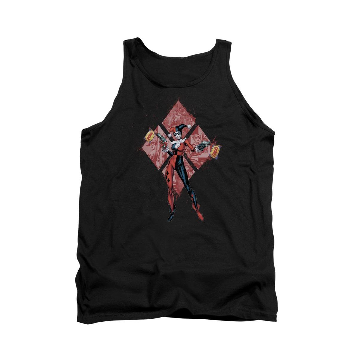 Mens Harley Quinn (Diamonds) Adult Tank Top - Black