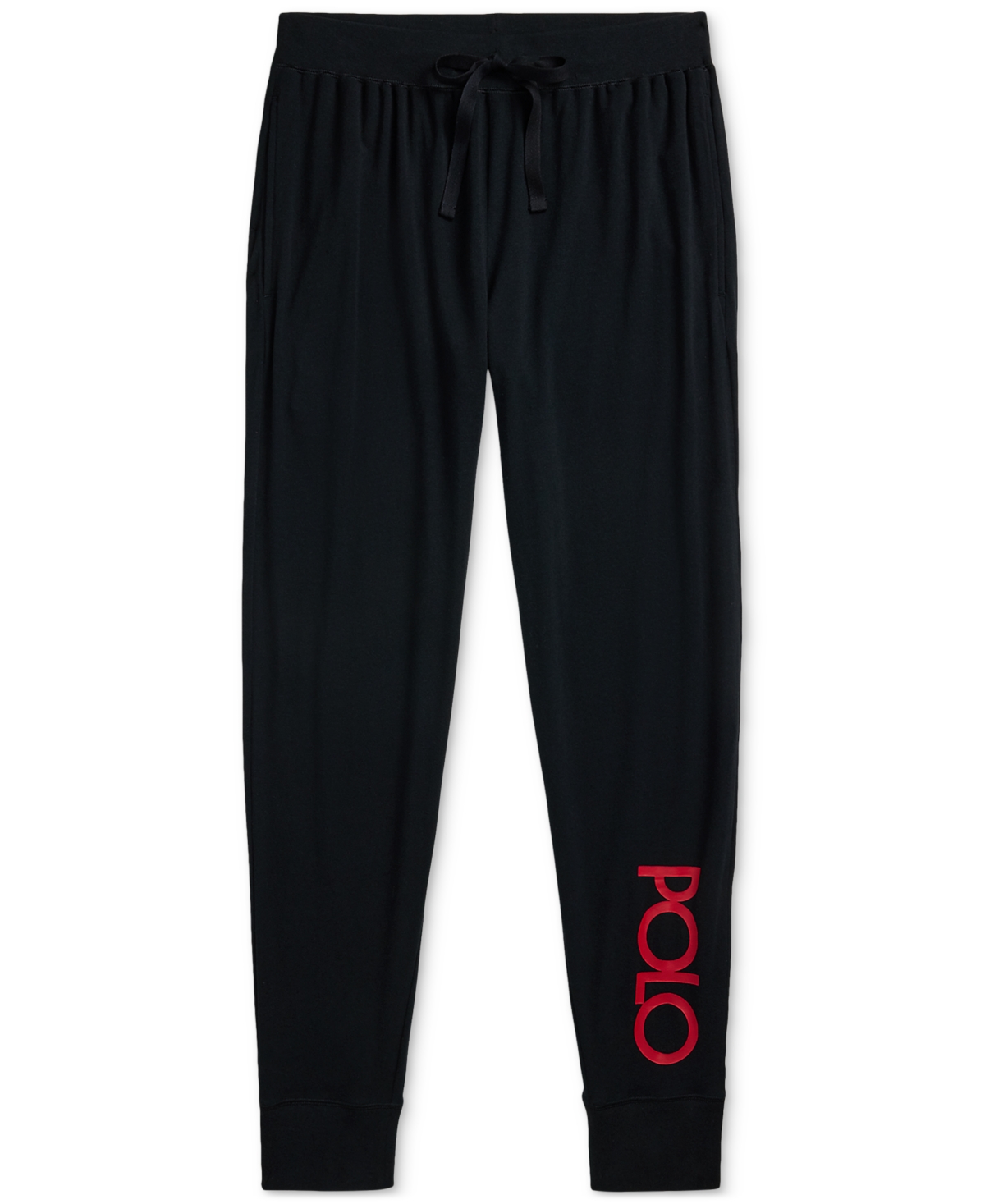 Polo Ralph Lauren Men's Logo Jogger Pajama Pants, Exclusively At Macy's In Polo Black,rl2000 Red Logo