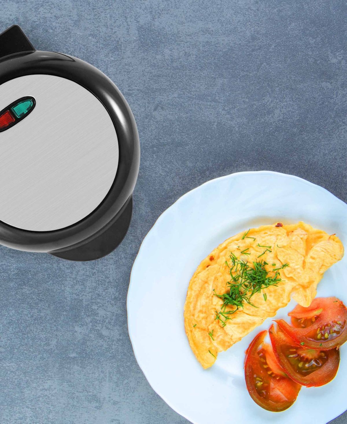 Elite Cuisine Dual Omelet & Frittatas Maker In Black,stainless Steel