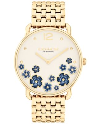 【COACH】Women's Gold Elliot Stainless Steel Watch 28mm COACH Women's Gold Elliot Stainless Steel Watch 28mm - Macy's