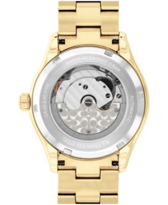 Women's Brooks Automatic Gold-Tone Stainless Steel Bracelet Watch, 38mm