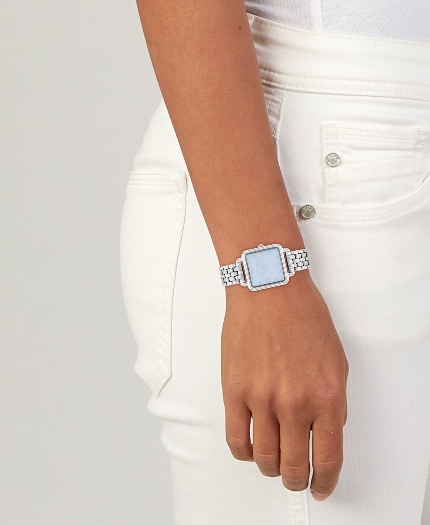 Женские часы COACH Cass Silver Tone Stainless Steel Bracelet Watch, 28mm — фото 4