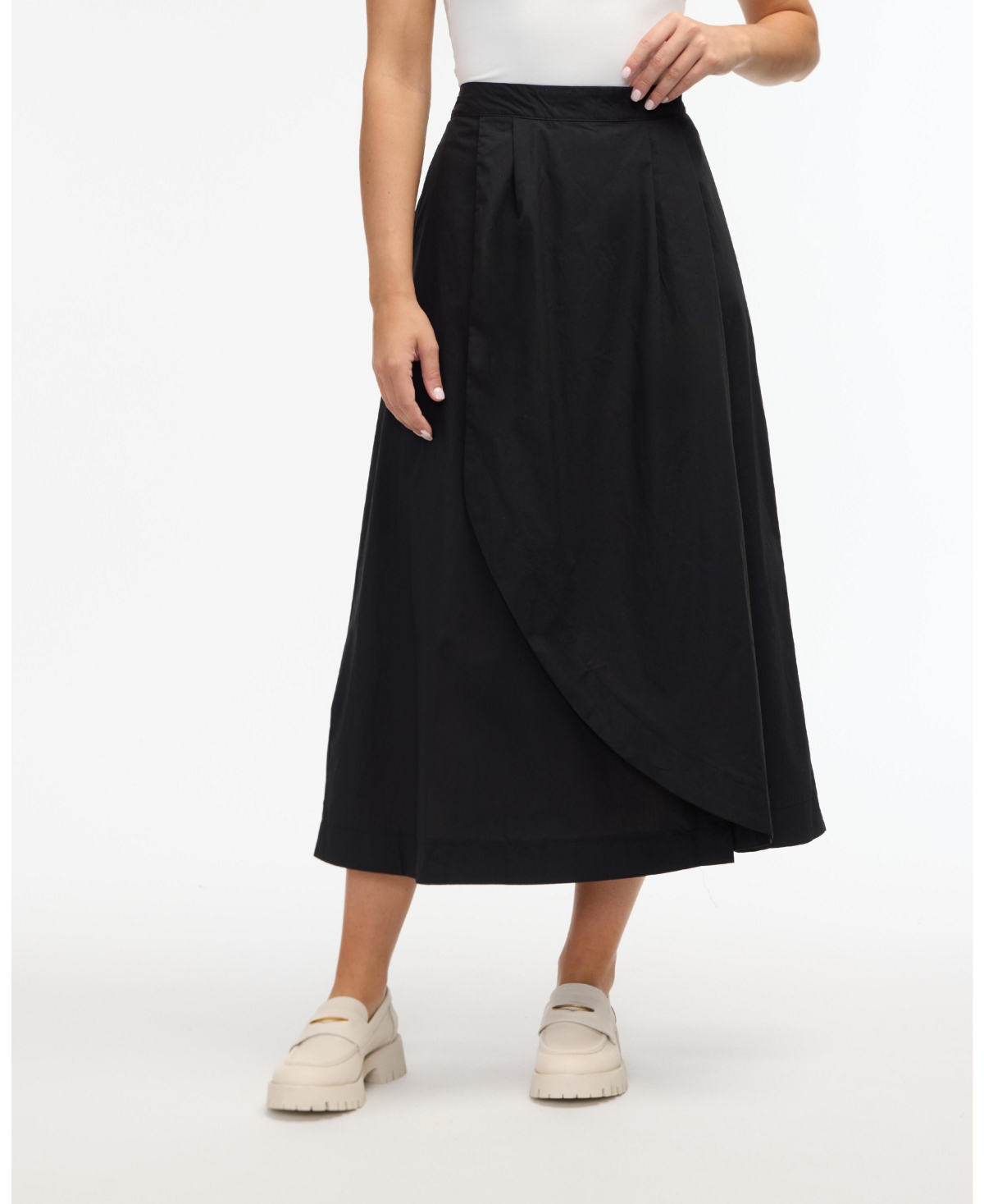 Women s Poplin Wrap Skirt - Stone