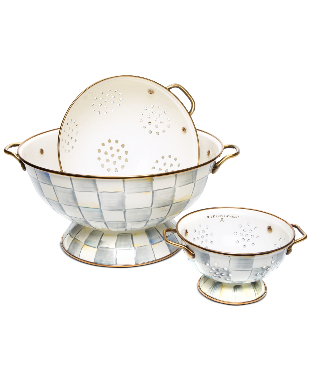 Mackenzie-childs Mackenzie Childs Sterling Check Enameled Steel Everything Bowl In Multi
