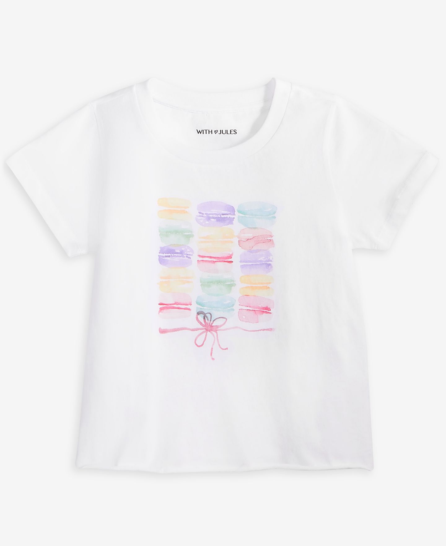 Футболка With Jules Macaron Graphic Tee для девочек, цвет: Белый — фото 1