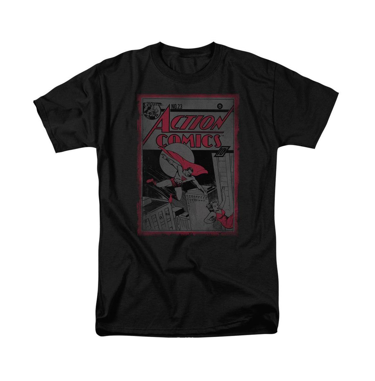 Men's Action Comics 23 Short Sleeve Adult Tee / T-Shirt - Black