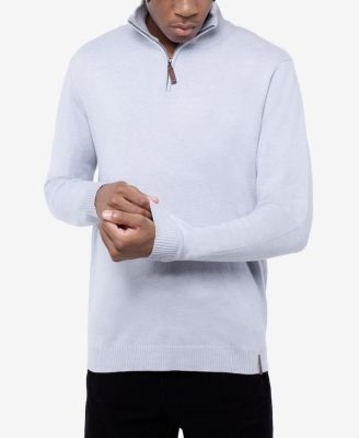 Men's Quarter Zip Mock Neck Sweater