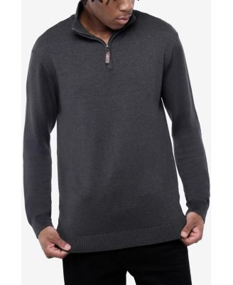 Men's Quarter Zip Mock Neck Sweater