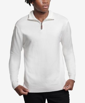 Men's Quarter Zip Mock Neck Sweater
