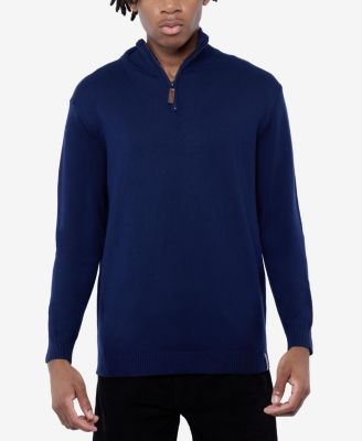 Men's Quarter Zip Mock Neck Sweater