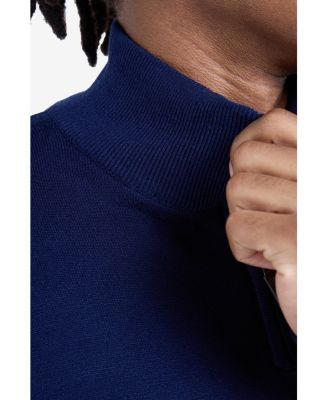 Men's Quarter Zip Mock Neck Sweater