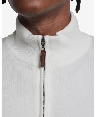 Men's Full Zip Mock Neck Sweater