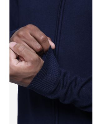Men's Full Zip Mock Neck Sweater