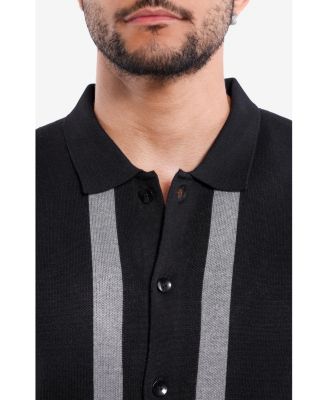 Men's Jacquard Short Sleeve Sweater Polo