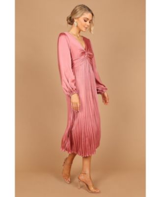 Women's Noelle Twist Front Pleated Midi Dress