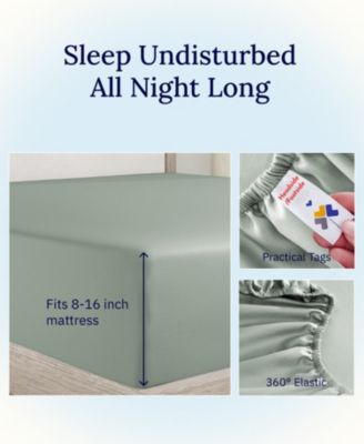 Soft 400 Thread Count 100% Cotton Deep Pocket King Fitted Sheet Only - King