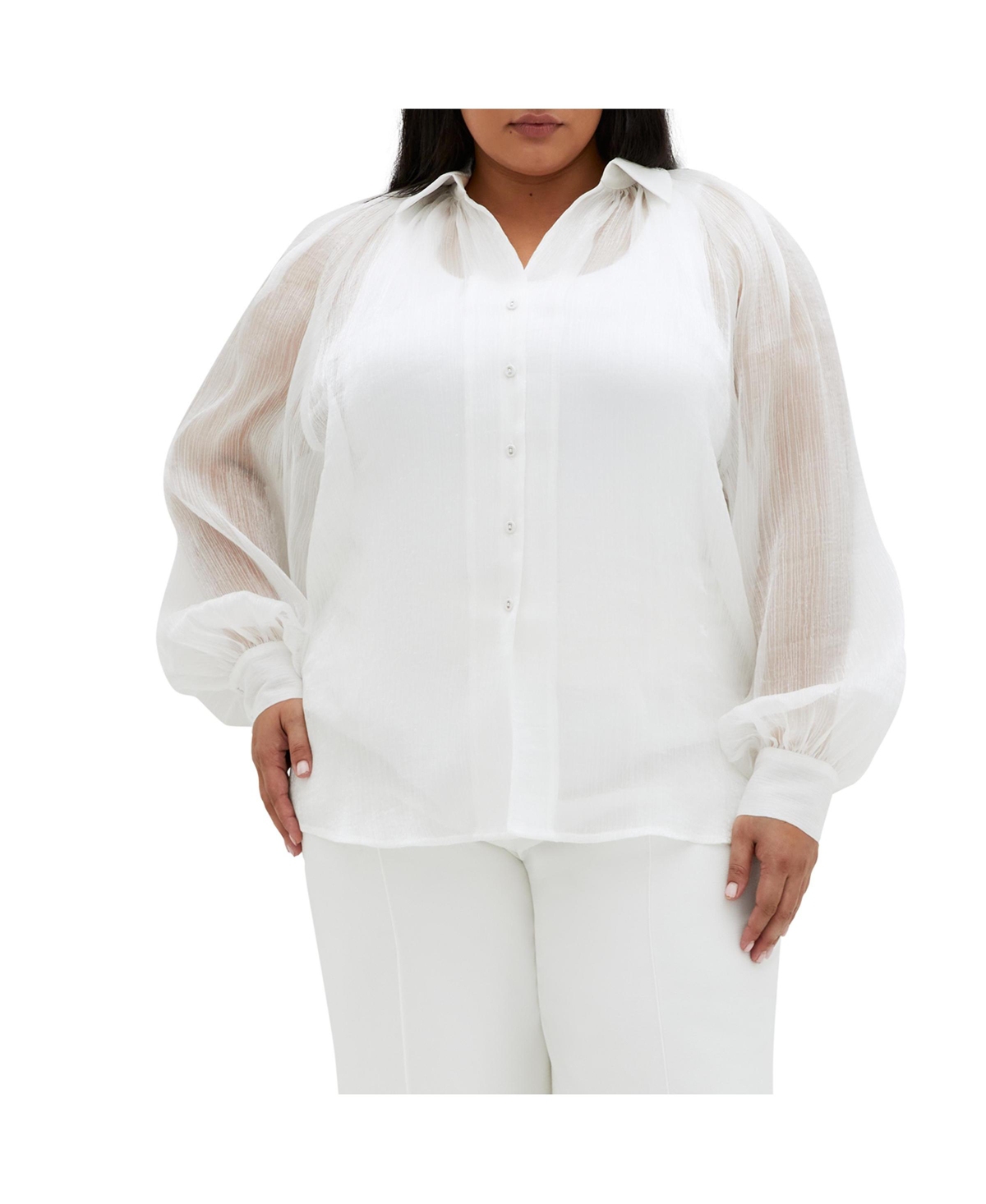 Plus Size Iliana Shirt - Ivory