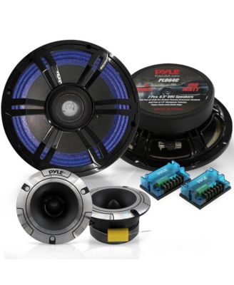 6.5'' Three-Way Component Speaker System, 150W, Black