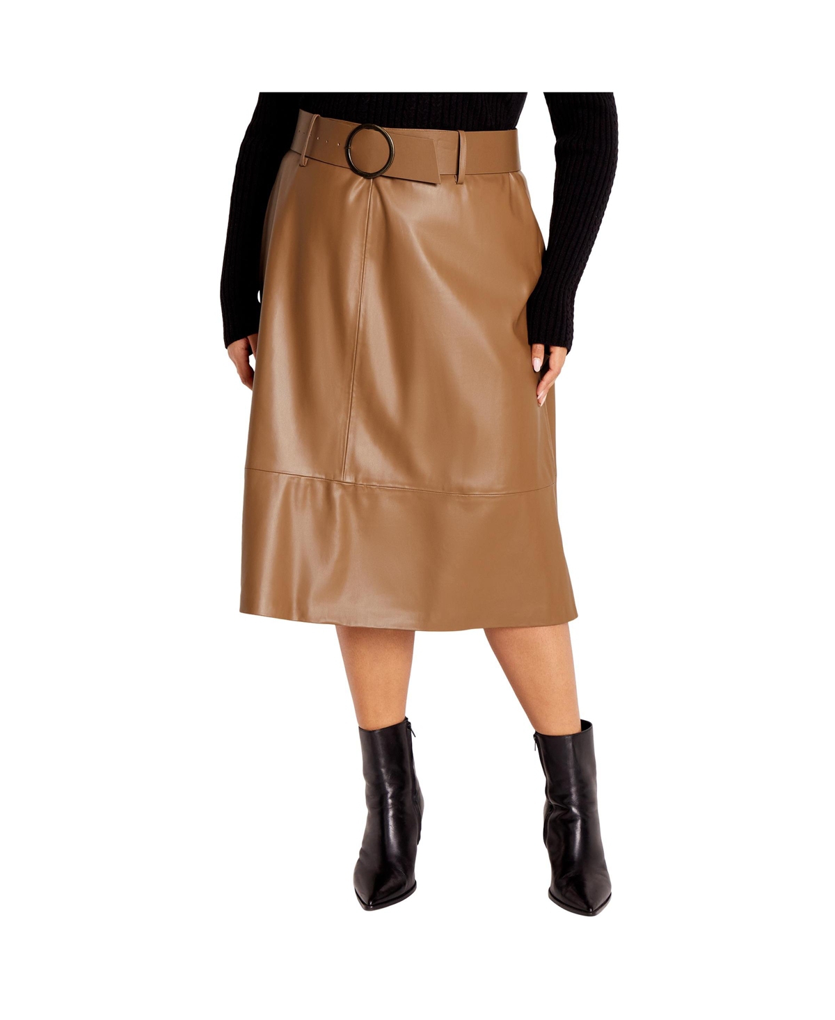 Plus Size Untamed Skirt - Tan